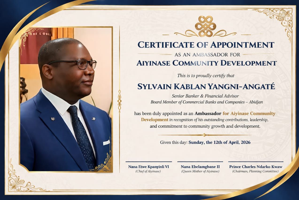 Sylvain Kablan Yangni-Angaté, Ambassador for Aiyinase Community Development